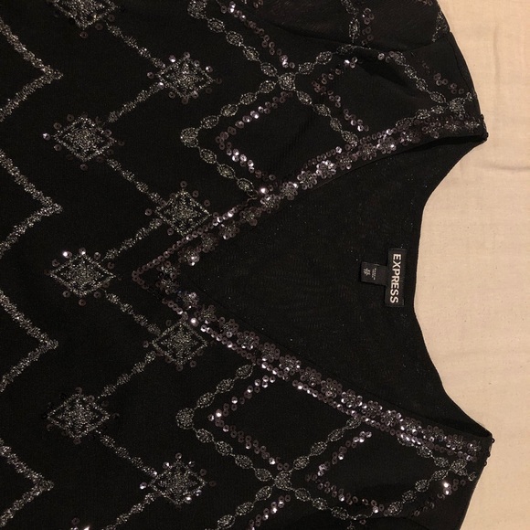 Express Sequin Ombré Sleeveless Tank Top NWT Size small